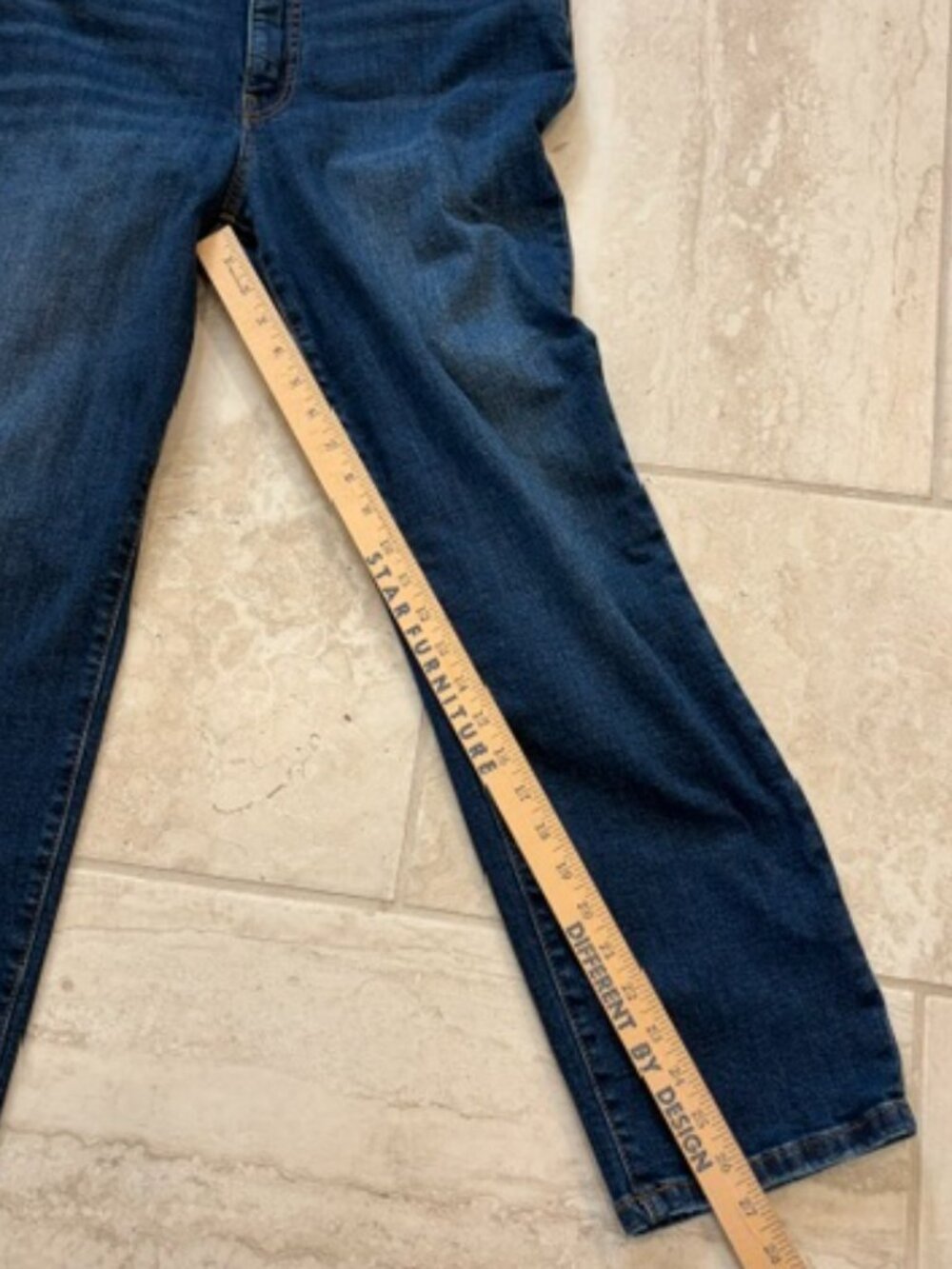 KUT from the Kloth Reese Fab Ab Ankle Straight Leg High Rise Blue Sz 10 Classic - Picture 7 of 8